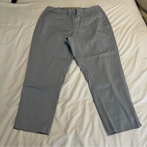 Talbots Gray Trousers Cotton Blend Ankle Length